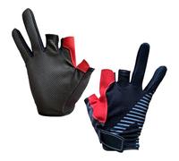 XIAOQENAN 3 guantes de pesca sin dedos, de secado rápido, antideslizantes, para kayak, remo, conducción, senderismo, unisex, banda elástica, protector de guantes