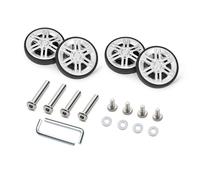 XIAOQENAN 4 rodillos de repuesto para maleta de viaje silenciosa, giro suave y silencioso, construcción práctica, maleta silenciosa, Plata 60