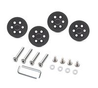 XIAOQENAN 4 rodillos de repuesto para maleta de viaje silenciosa, giro suave y silencioso, construcción práctica, maleta silenciosa, 71 negro