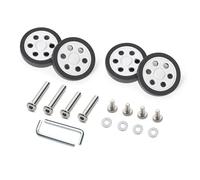 XIAOQENAN 4 rodillos de repuesto para maleta de viaje silenciosa, giro suave y silencioso, construcción práctica, maleta silenciosa, Plata 69