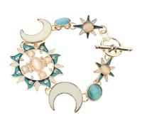XIAOQENAN Bohemio Sun Moon Star Star's Sun Moon con Dihinestones Detalle para Mujeres Aleaciones De Niñas