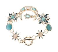 XIAOQENAN Bohemio Sun Moon Star Star's Sun Moon con Dihinestones Detalle para Mujeres Aleaciones De Niñas
