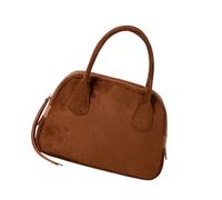 XIAOQENAN Bolso de hombro de lujo inspirado en Corea, espacioso bolso cruzado con asa superior para mujeres y niñas, trabajo y diario, ante de bolos, Brown, One Size