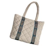 XIAOQENAN Bolso de mano acolchado de moda grande para mujer, versátil para axilas, con amplio espacio para llevar todo lo esencial y cómodo, Khaki, One Size