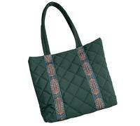 XIAOQENAN Bolso de mano acolchado de moda grande para mujer, versátil para axilas, con amplio espacio para llevar todo lo esencial y cómodo, Green, One Size