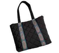 XIAOQENAN Bolso de mano acolchado de moda grande para mujer, versátil para axilas, con amplio espacio para llevar todo lo esencial y cómodo, Black, One Size