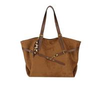 XIAOQENAN Bolso de mano texturizado de lujo de gran capacidad, acabado de gamuza suave, correa ajustable, versátil, coreana, estética, de viaje, para mujer, bolso de mano de poliuretano, Brown, One