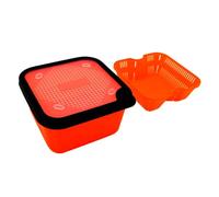XIAOQENAN Caja portátil de cebos de pesca, compartimentos separados, lombrices de tierra, portadores de señuelos para lombrices de tierra organizadas, parásitos rojos, caja de almacenamiento de