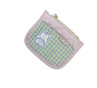 XIAOQENAN - Cartera contemporánea para adolescentes y mujeres, práctica bolsa con cremallera, organizador de tarjetas, práctica para llevar todos los días, tela de moda para dinero en efectivo, Verde