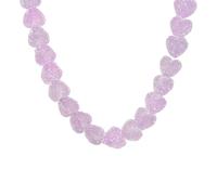 XIAOQENAN Collar con colgante de resina en forma de corazón, colorido y ligero, cadena ajustable para mujeres y adolescentes, lindo collar con colgante de caramelo, talla única, como se describe, como
