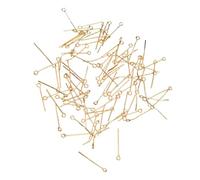 XIAOQENAN Conectores De Joyería Metal 200 Piezas Pinios Cabeza Accesorios Hechos A Mano Suministros Artesanía Flexible para Kit Fabricación Joyas Collar con Anillos Salto