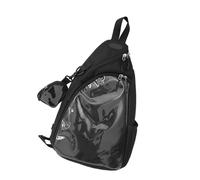 XIAOQENAN Creative - Bolso bandolera para niña con capa transparente, casual, ideal para festivales y compras, Black, One Size