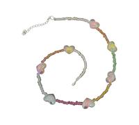 XIAOQENAN Delicado collar de flores botánicas con diseños ergonómicos, portátil, cómodo, joyería de regalo para sus días especiales, celebración, cadena de clavícula floral, talla única, como se