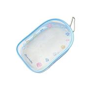 XIAOQENAN Elegante llavero pequeño de PVC para pequeñas pertenencias, organizador de bolsas decorativas, regalo para niños, llavero portátil, organizador de accesorios para niños, Notas azules, One