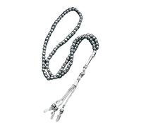 XIAOQENAN Elegantes Granos De Hematita Rosario Joyas Muñeca Beads and Tassels Joyas Espirituales para Meditaciones Devocionales Accesorios Oración Eid