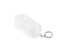 XIAOQENAN - Funda protectora rígida para 2 pelotas, inastillable, transparente, tamaño compacto, gancho fácil de transportar para llaves o bolsas, caja de tenis de mesa