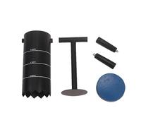 XIAOQENAN Herramienta de práctica de golf, excavadora de agujeros portátil con mango desmontable para práctica de putting en el patio trasero, cortador portátil de agujeros de golf con mango