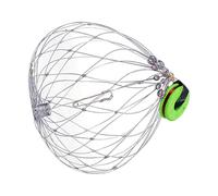 XIAOQENAN Jaula pesada de acero inoxidable para cangrejos que se expande automáticamente, ajustable, simétrica, mejora el clip de cebos para capturas eficientes, trampas de pesca resistentes a la
