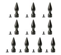 XIAOQENAN Juego de 10 elegantes tachuelas de rosca, remaches de cuello de cinturón, textura de aleación para cinturones, collares y accesorios de moda, remaches de metal, 23 thick tower 10x35, como se