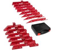 XIAOQENAN Juego de 14 bloques de configuración con caja de almacenamiento, construcción de aluminio, herramienta de carpintería de alta precisión