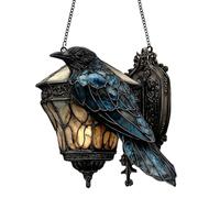 XIAOQENAN Lámpara de noche LED de cuervos vintage, luz colgante temática de Halloween para habitación de niños, eficiencia energética y duradera, fácil de instalar, luz de Halloween