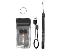 XIAOQENAN Linterna LED de bolsillo pequeña a prueba de agua con clip para sombrero, linterna para camping, caminar, senderismo, escalada, al aire libre, luz de advertencia recargable