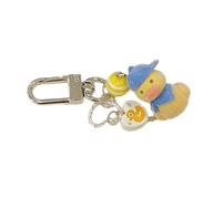 XIAOQENAN Llavero de perro koala de pato amarillo flocado con tacto cómodo, accesorio para bolsas y teléfonos, accesorio de teléfono de moda, Little Yellow Duck, Talla única