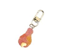 XIAOQENAN Llavero único de pata de pollo de queso simulado con materiales suaves y resistentes para uso decorativo en anillos y accesorios de bolsa, llavero novedoso, a, Talla única