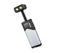 XIAOQENAN Luz telescópica de mano para tienda de campaña con batería recargable giratoria de 180 grados, perfecta para actividades al aire libre, lámpara de mano extensible