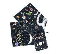 XIAOQENAN Mantel de tarots para altares, fase lunar, astrología, adivinaciones, tapiz para decoración de pared con bolsa de tela, cartas de tarots de fase lunar, mantel espiritual