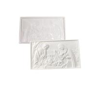 XIAOQENAN Molde de resina multifuncional con patrón familiar para colgar en la pared, herramienta de manualidades, textura de silicona, adecuado para decoración del hogar, molde de silicona