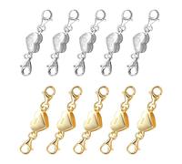 XIAOQENAN Múltiples Ciudades De 10 Sujetadores De Collar Magnético Elegante Accesorio Joyas Chapadas En Oro Y Plata
