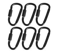 XIAOQENAN Paquete de 6 mosquetones ligeros con resorte para actividades al aire libre, grandes y fuertes