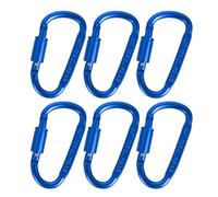 XIAOQENAN Paquete de 6 mosquetones ligeros con resorte para actividades al aire libre, grandes y fuertes