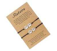 XIAOQENAN Pulseras de cuerda hechas a mano, pulseras trenzadas de amistad, tobilleras ajustables para niñas y mujeres, talla única, como se describe