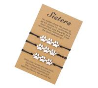 XIAOQENAN Pulseras de cuerda hechas a mano, pulseras trenzadas de amistad, tobilleras ajustables para niñas y mujeres, talla única, como se describe