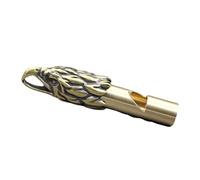 XIAOQENAN Silbatos de árbitro de latón de un solo tubo, portátil, fuerte, ligero, para emergencias, herramienta al aire libre para mujeres y hombres, camping, senderismo, silbato al aire libre