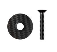 XIAOQENAN Tapas de auriculares de fibra de carbono ligeras con tornillos de durabilidad para bicicletas de montaña, parte profesional de ciclismo