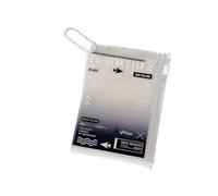 XIAOQENAN Tarjetero transparente portátil - Funda con cremallera de 7,6 cm para llevar todos los días, escuela, oficina, accesorios, bolsa impermeable de PVC para tarjetas, Black, Mass Beauty