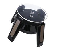 XIAOQENAN Vitrina de identidad giratoria con iluminación LED impulsada por energía solar, de lo contrario, funciona con pilas solares, talla única, como se describe