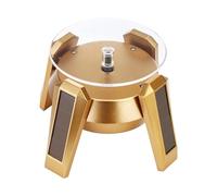 XIAOQENAN Vitrina de identidad giratoria con iluminación LED impulsada por energía solar, de lo contrario, funciona con pilas solares, talla única, como se describe