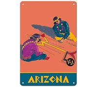 XIAOQIU Arizona Hopi - Cartel de metal con diseño de Santa Fe Railroad de 8 x 12 pulgadas para decoración de garaje, cueva de hombre