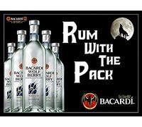 XIAOQIU Bacardi Rum - Letrero de metal para decoración de pared de viaje, 8 x 12 pulgadas
