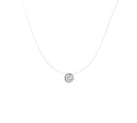 XIAOQIXI Collar invisible simple de moda con colgante de diamante de agua, decoración unisex, 31-40cm, diamante de agua, No es una piedra preciosa