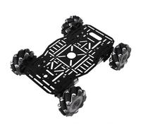 XiaoR Geek Kit de chasis de coche robot omnidireccional 4WD con ruedas Mecanum de 68 mm, motor TT, plataforma de metal de aleación de aluminio para Arduino/Raspberry Pi, kit de robótica educativa STEM