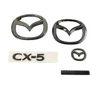 XIAOSAXIAODE Emblema de Insignia de Coche para Mazda CX-5 2021 2022 2023 2024 2025, Repuesto Insignia,Decoración Accesorios Exterior Coche, Auto Etiqueta Set, 3D Pegatina,Black2