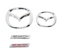 XIAOSAXIAODE Emblema de Insignia de Coche para Mazda MX-5 2005 2006 2007 2008 2009, Repuesto Insignia,Decoración Accesorios Exterior Coche, Auto Etiqueta Set, 3D Pegatina,Silver