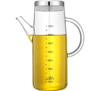 XiaoShenLu Botella Aceite, Dispensador de Vinagre y Aceite de Vidrio con Pico Vertedor, Dispensador de Aceite de Oliva con Tapón Anti-suciedad, 750ml