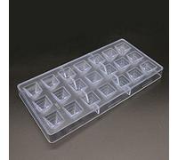 XiaoShenLu Molde de Chocolate, Transparente Molde De Plástico, Hecho A Mano 3D Molde de Chocolate Reposteria para Bricolaje Jalea Chocolate Pastelería Postres, 21 Agujeros Forma de pirámides