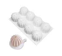 XiaoShenLu Molde de pastel de mousse de silicona, molde de vela de jabón de chocolate DIY para mousse de postre para hornear, 8 agujeros cactus